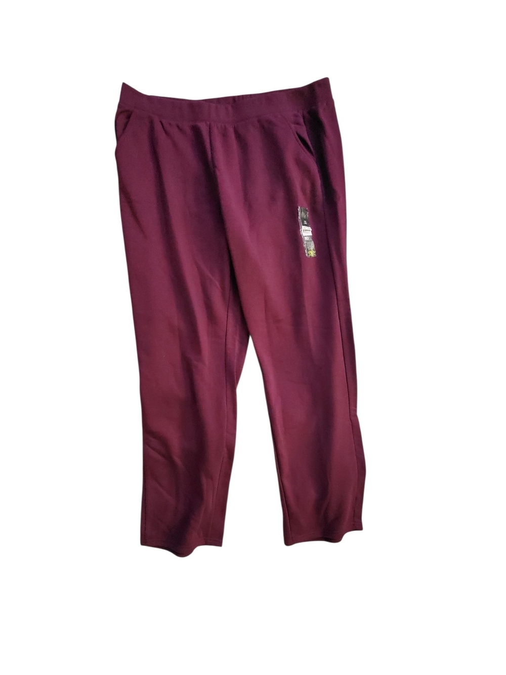 Athletic Works Womens Burgundy Pull-On Jogger Pants